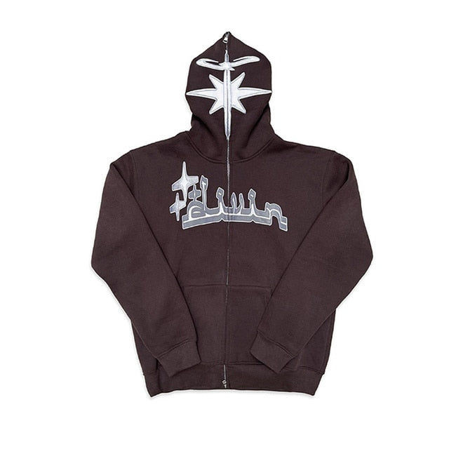 Full Zip Star Print Hoodies - Kopiwrite Kollective