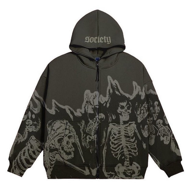 Men's Streetwear Skull Hoodies - Kopiwrite Kollective