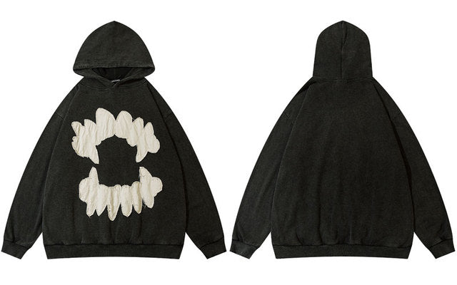 Ripped Teeth Patch Hoodies - Kopiwrite Kollective