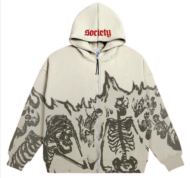 Men's Streetwear Skull Hoodies - Kopiwrite Kollective