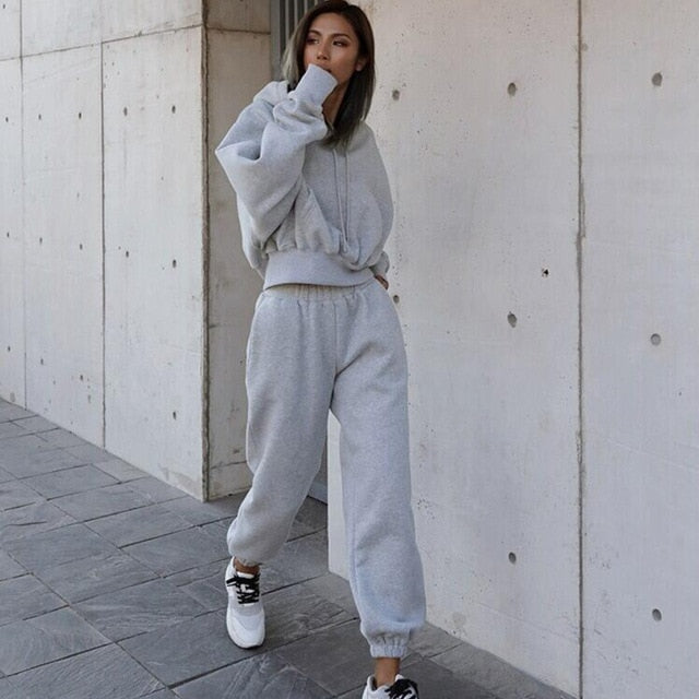 Women Warm Hoodie and Pants Set - Kopiwrite Kollective