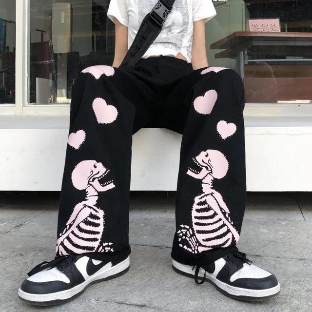 Love Skeleton Casual Pants - Kopiwrite Kollective