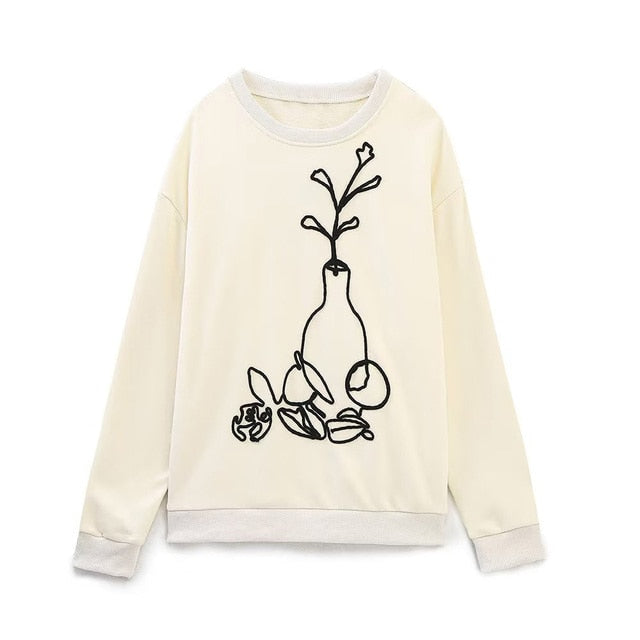 Women Fashion Printing Basic Sweatshirts - Kopiwrite Kollective