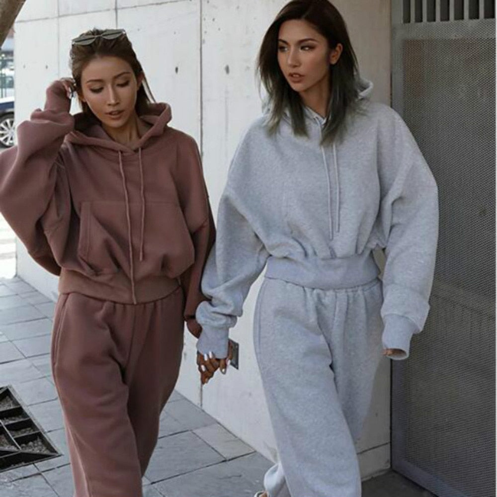 Women Warm Hoodie and Pants Set - Kopiwrite Kollective