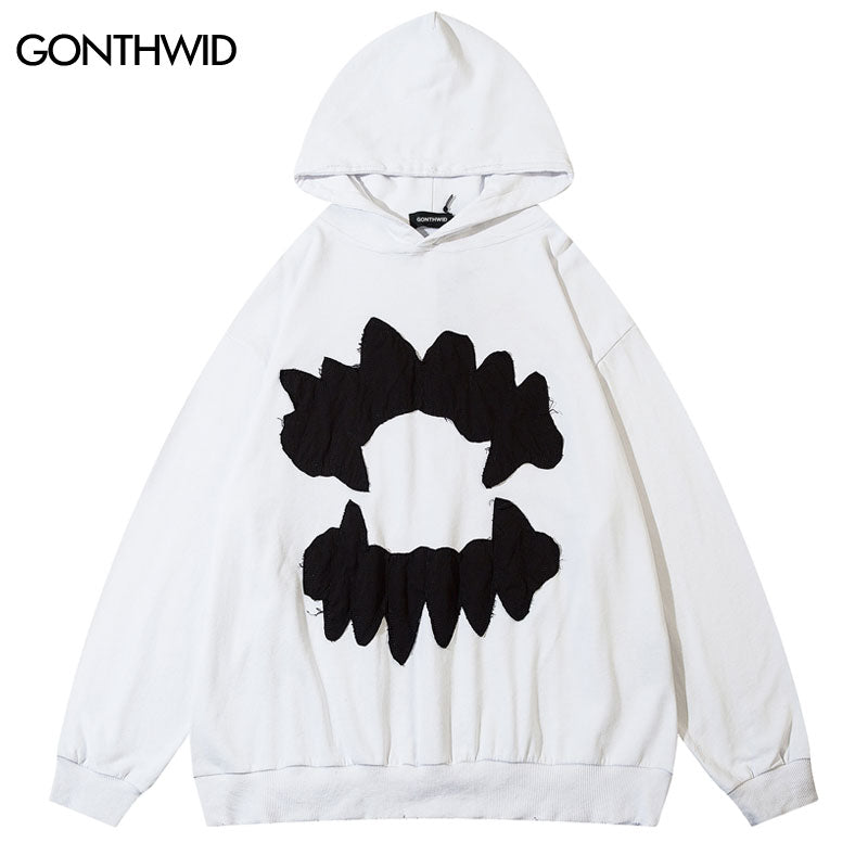 Ripped Teeth Patch Hoodies - Kopiwrite Kollective