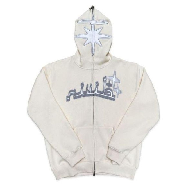 Full Zip Star Print Hoodies - Kopiwrite Kollective