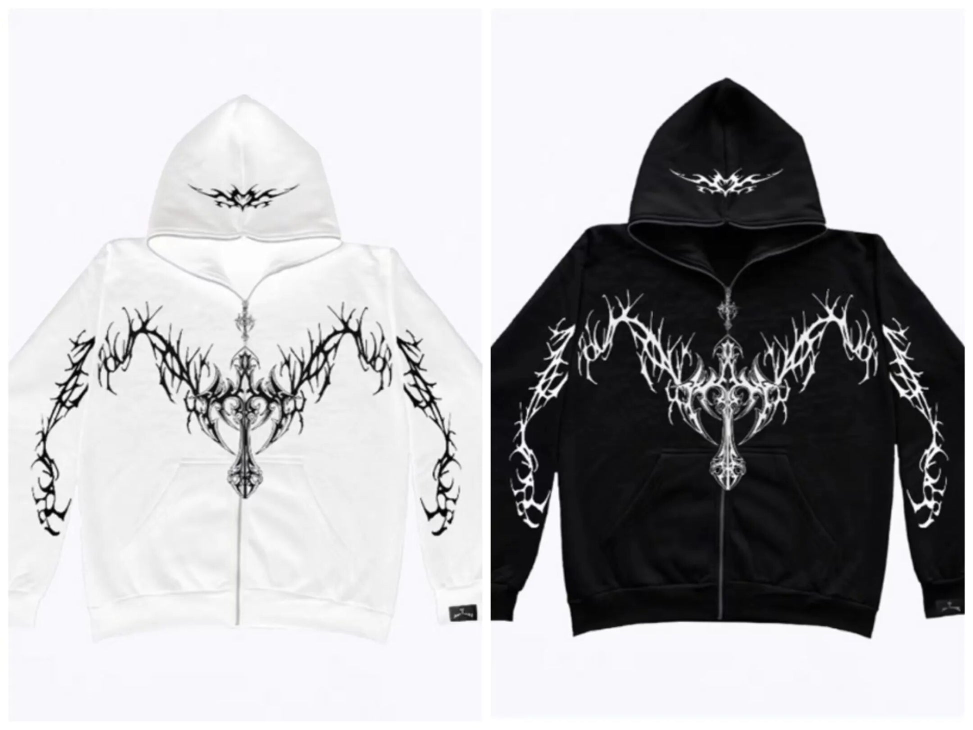 Gothic Clothing Trend Zipper Hoodies - Kopiwrite Kollective